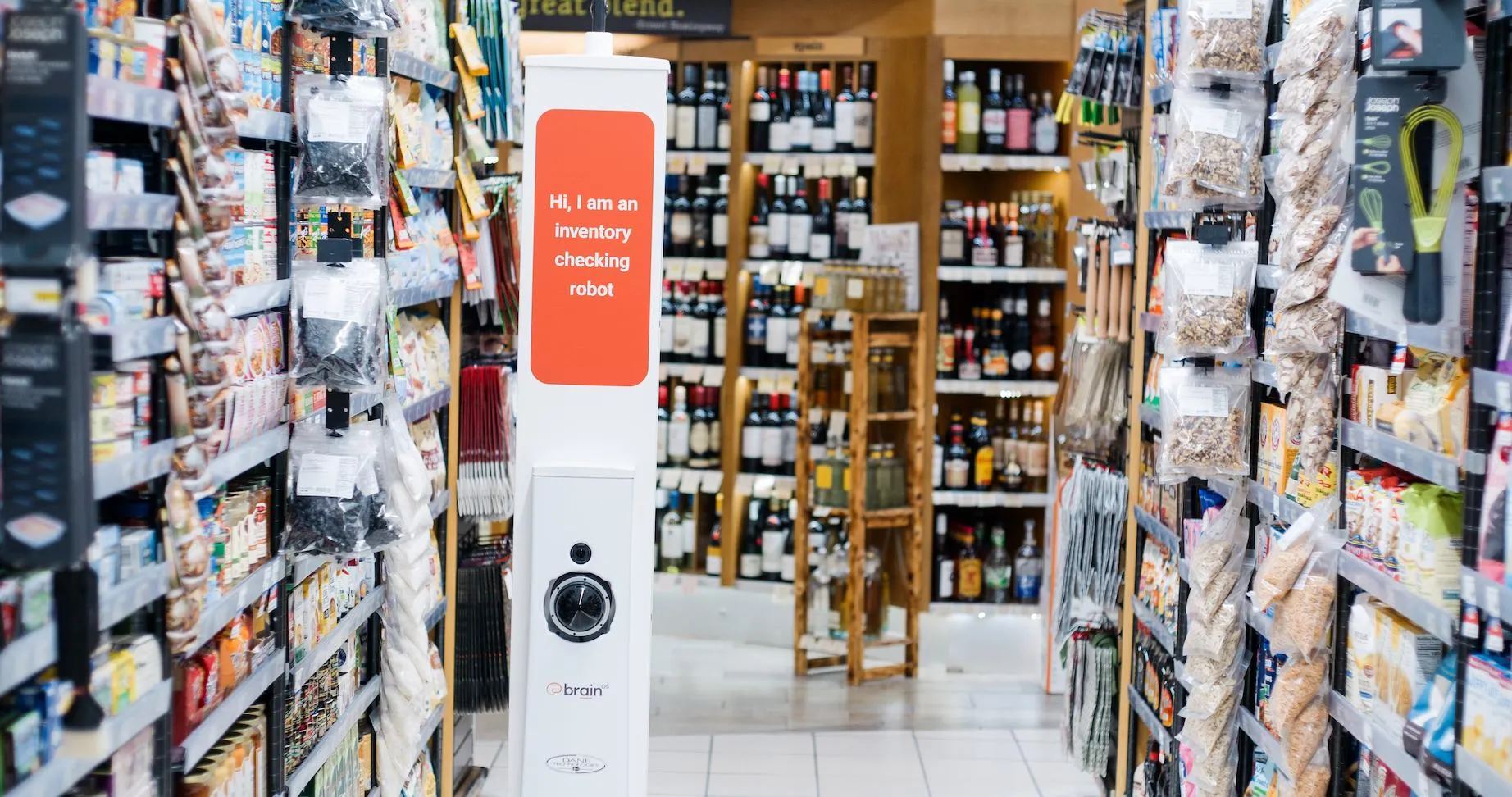 食料品売り場のデーン・エアー・ロボット