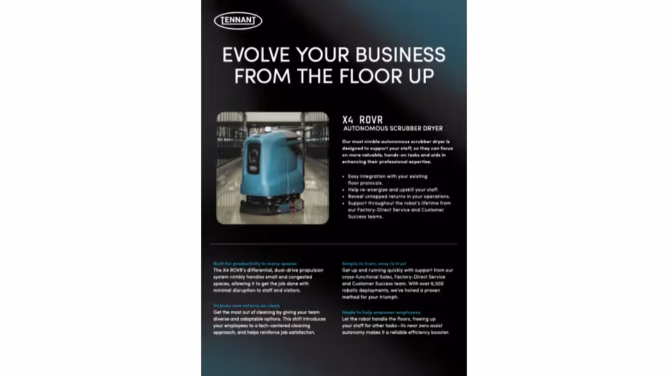 Folleto del fregador autónomo X4 ROVR