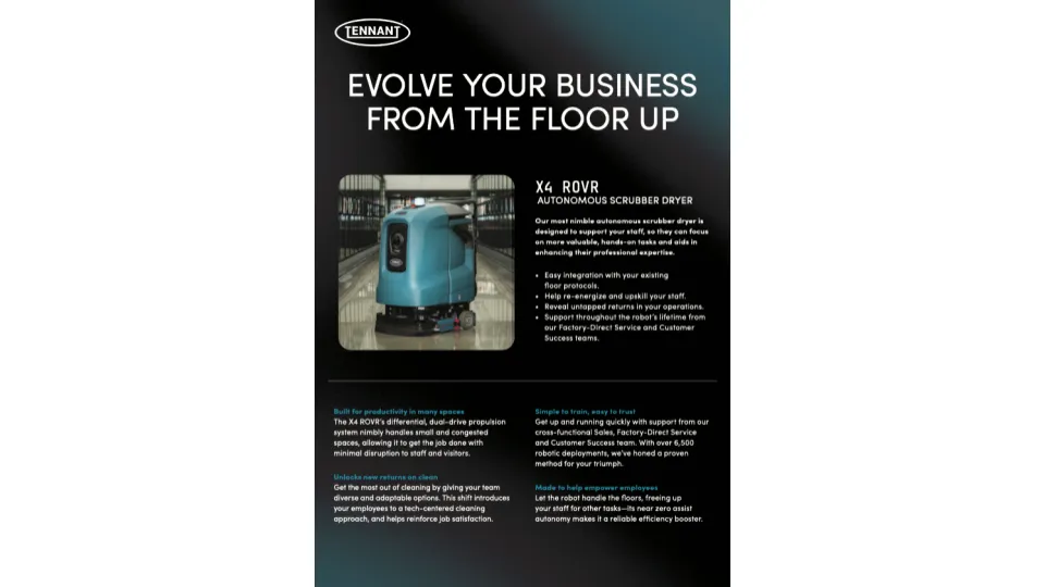 X4 ROVR Autonomous Scrubber Brochure 
