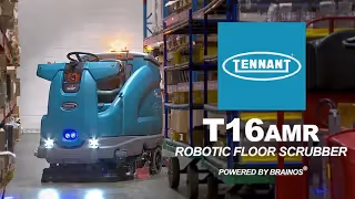 Tennant T16 AMR Robotic Scrubber with BrainOS Clean Suite Overview