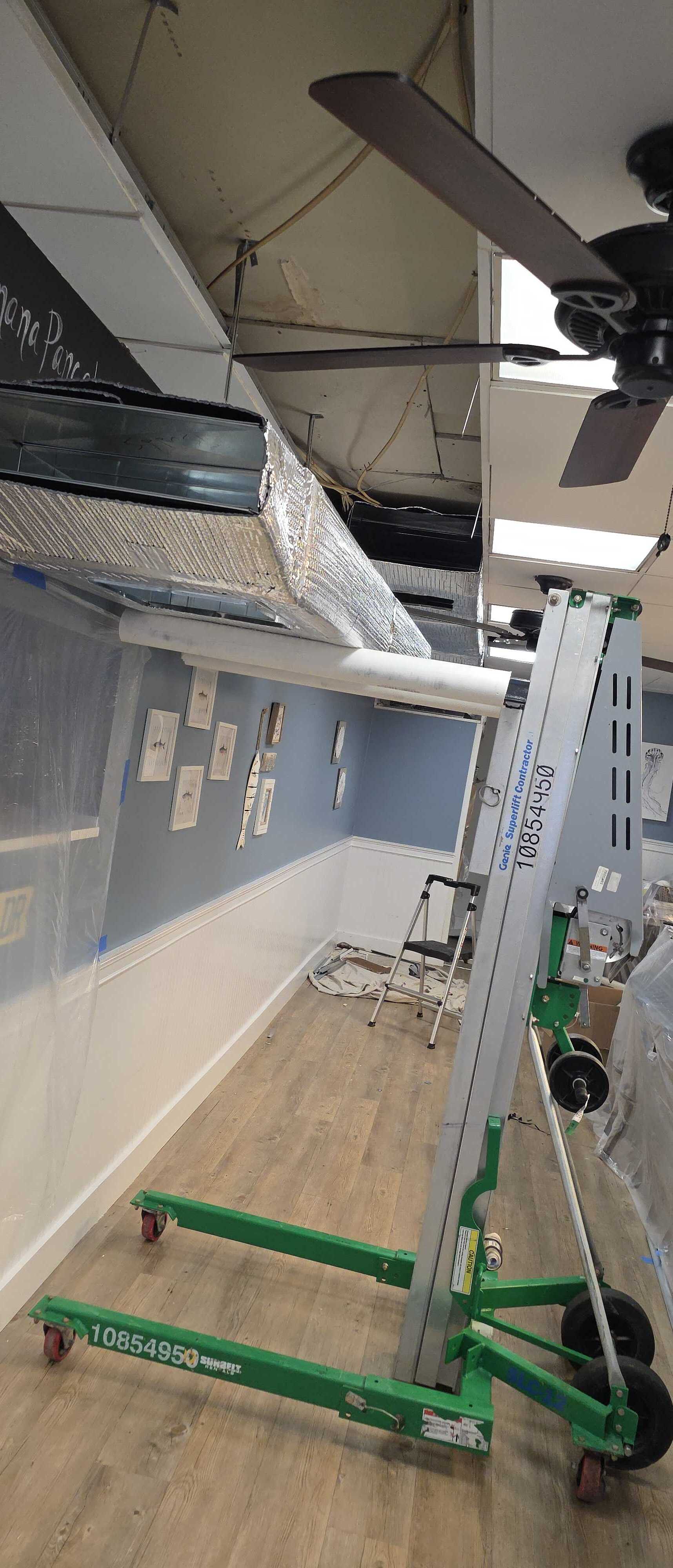 Custom insulated ductwork installed above the dining area at Fishn' Pier Grill in Stone Harbor, NJ