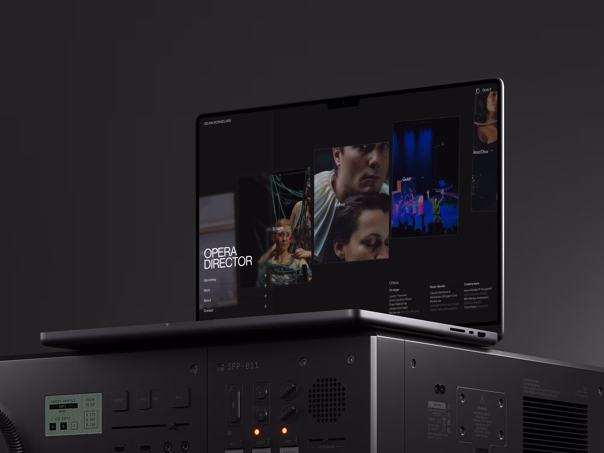 Mockup of computer