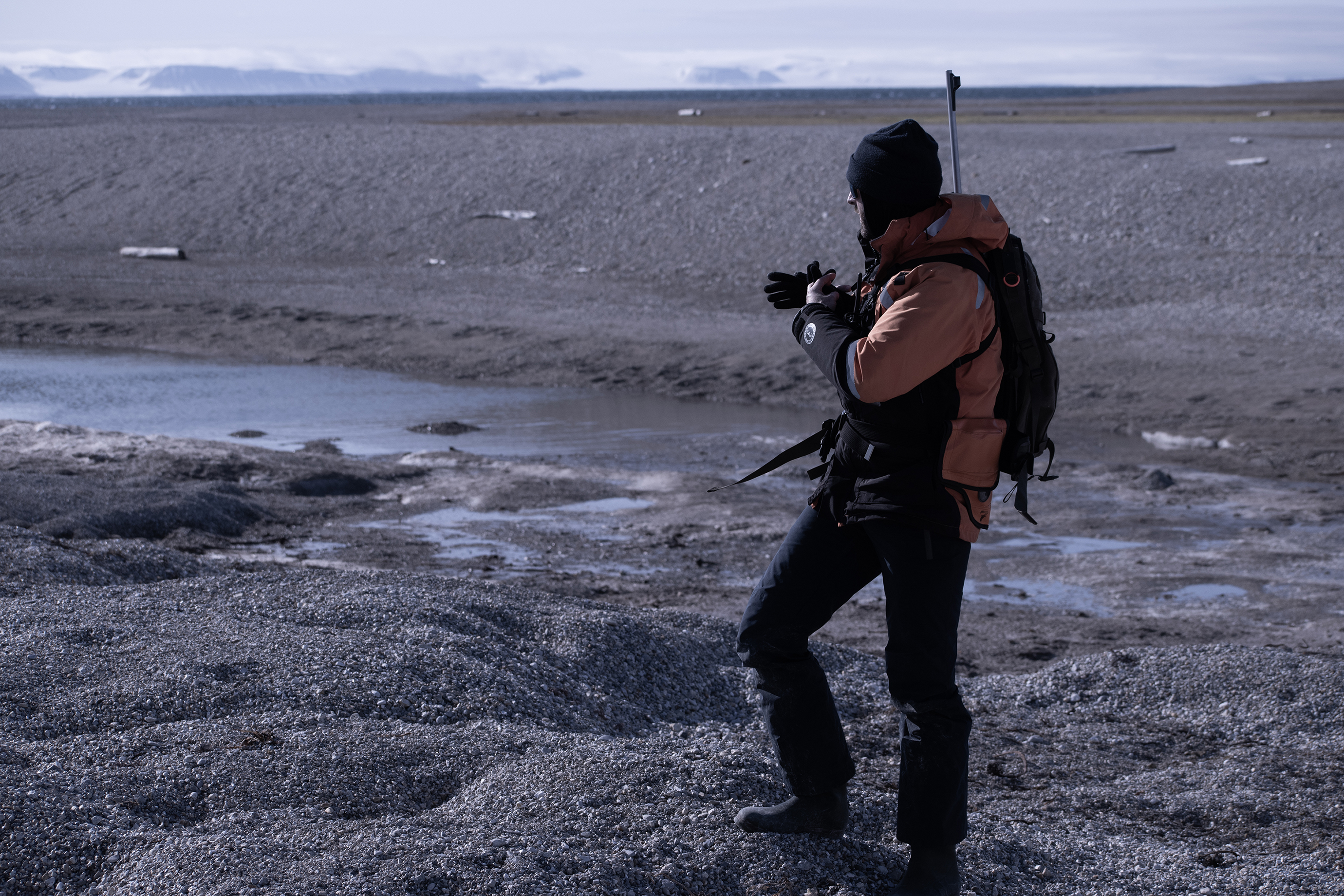 On the shore in the high Arctic