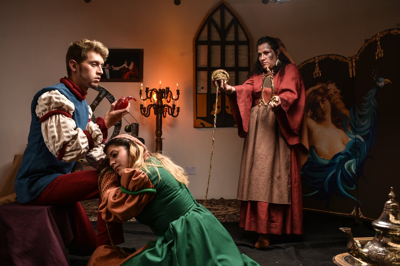 Theater actors acting