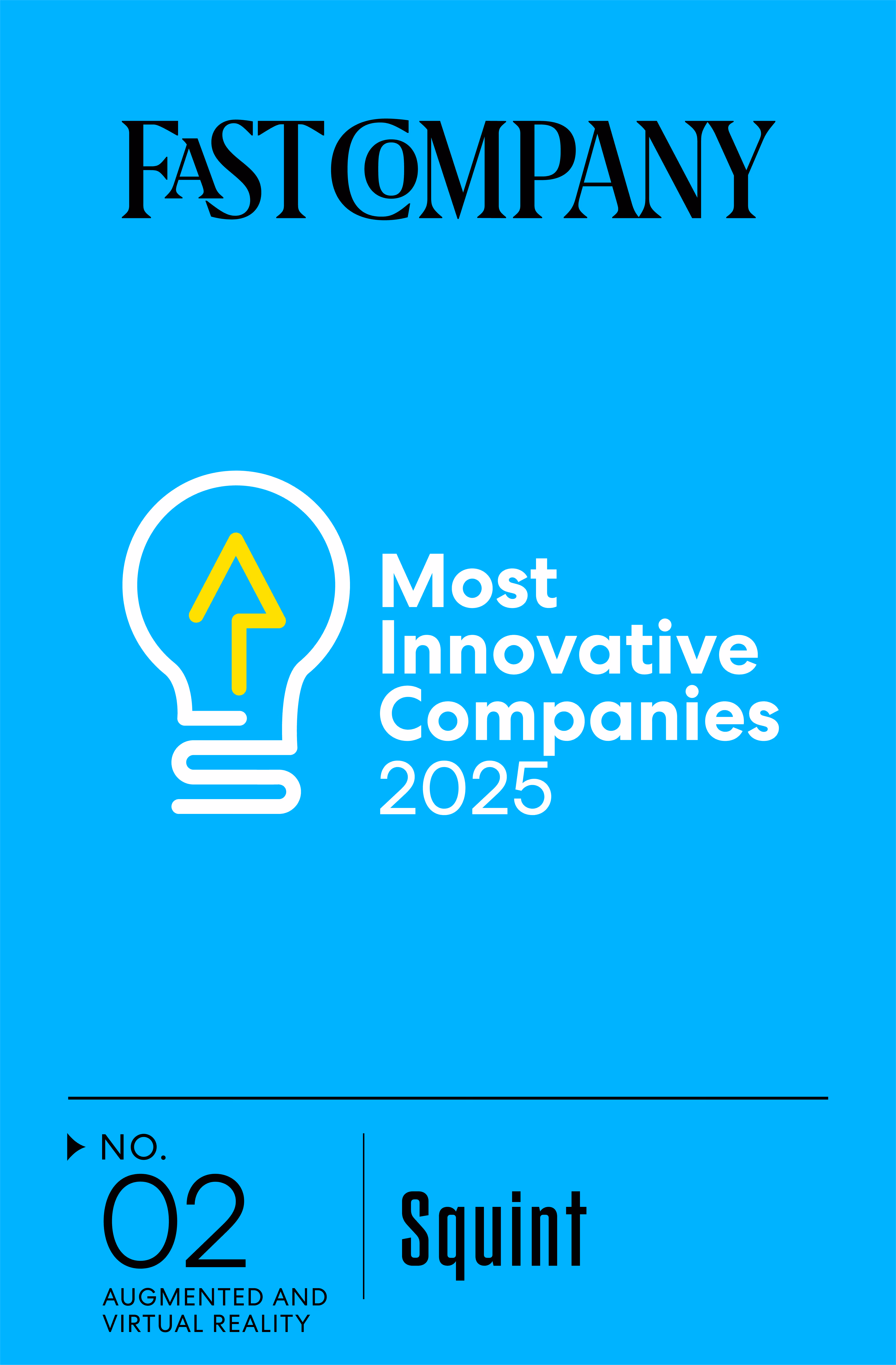 Squint was named #2 Most Innovative Augmented and Virtual Reality Company for 2025