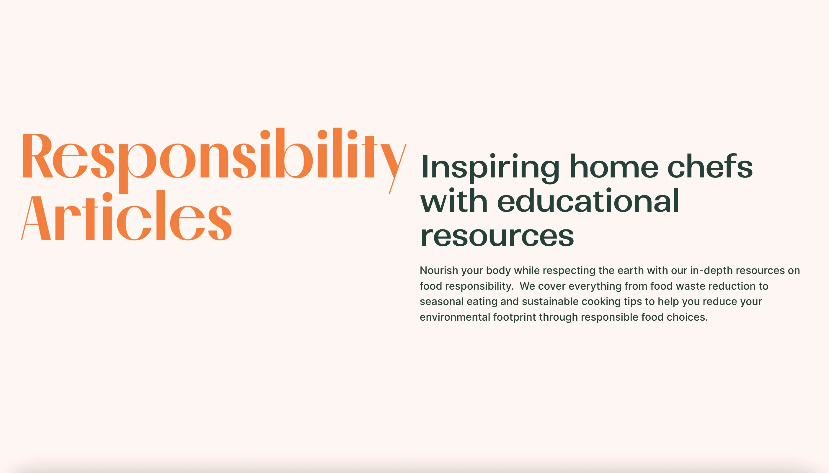 Responsibility Resources - Foodness Gracious