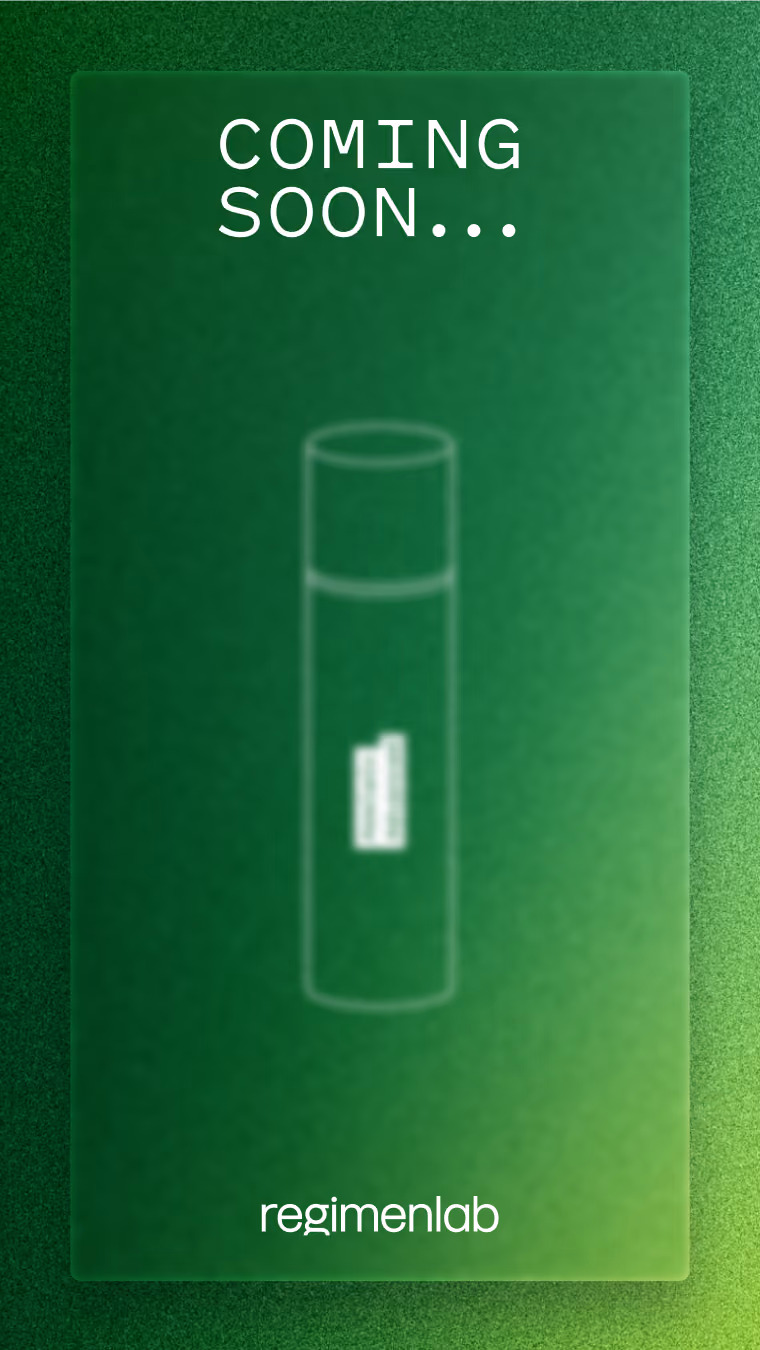 A "Coming Soon" teaser story for Regimen Lab's Azelaic Advanced serum