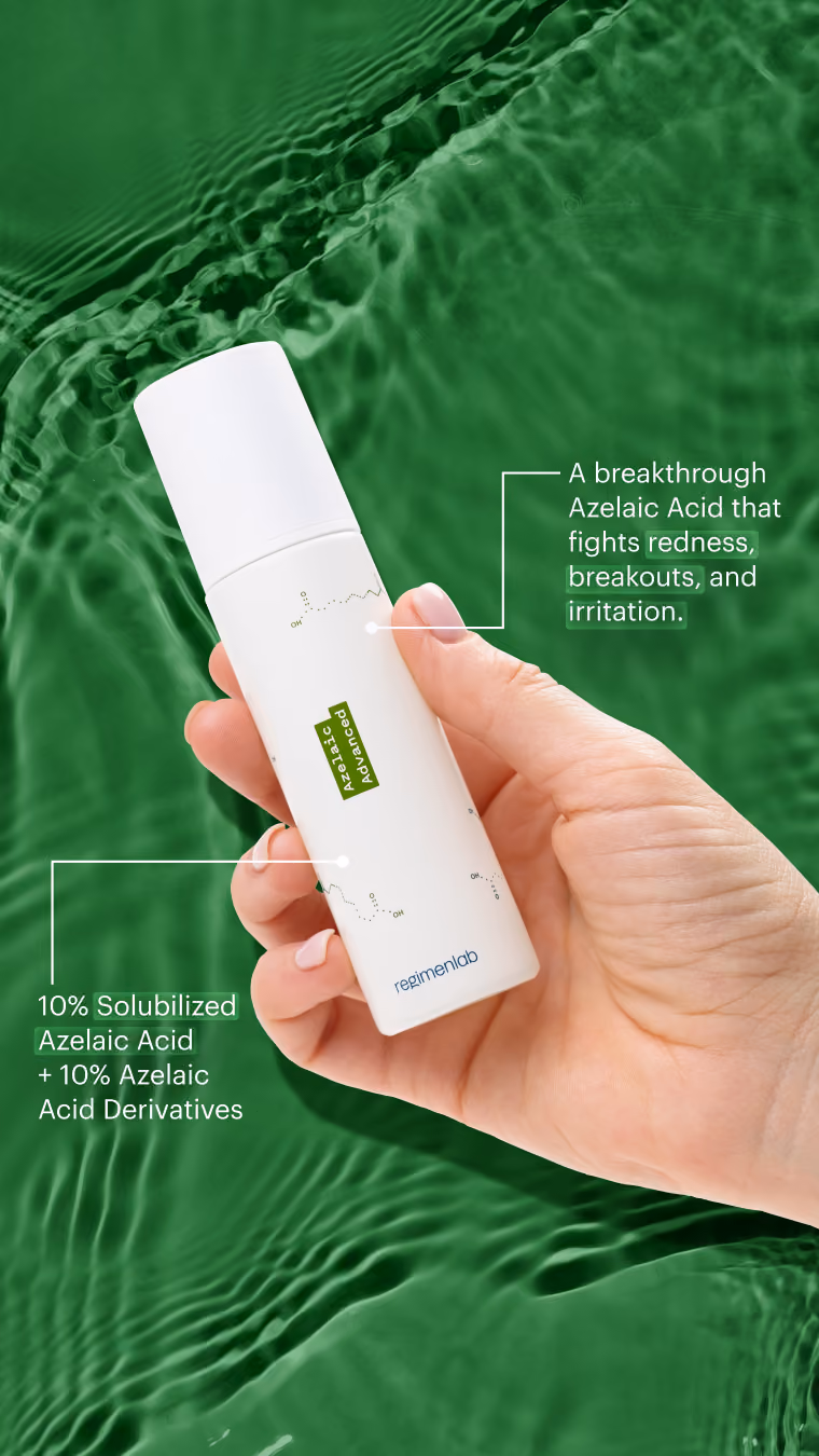 This story design showcases the Azelaic Advanced bottle and points out its breakthrough formula and stand-out ingredients