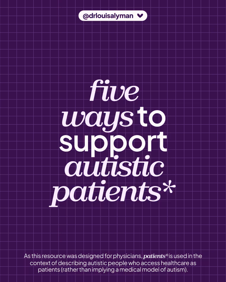 Post Text: Five ways to support autistic patients