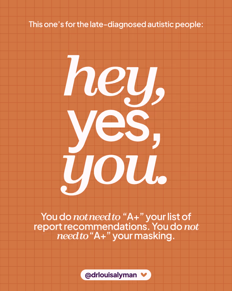 Post Text: HEY, YES, YOU. You do not need to “A+” your list of report recommendations. You do not need to “A+” your masking.