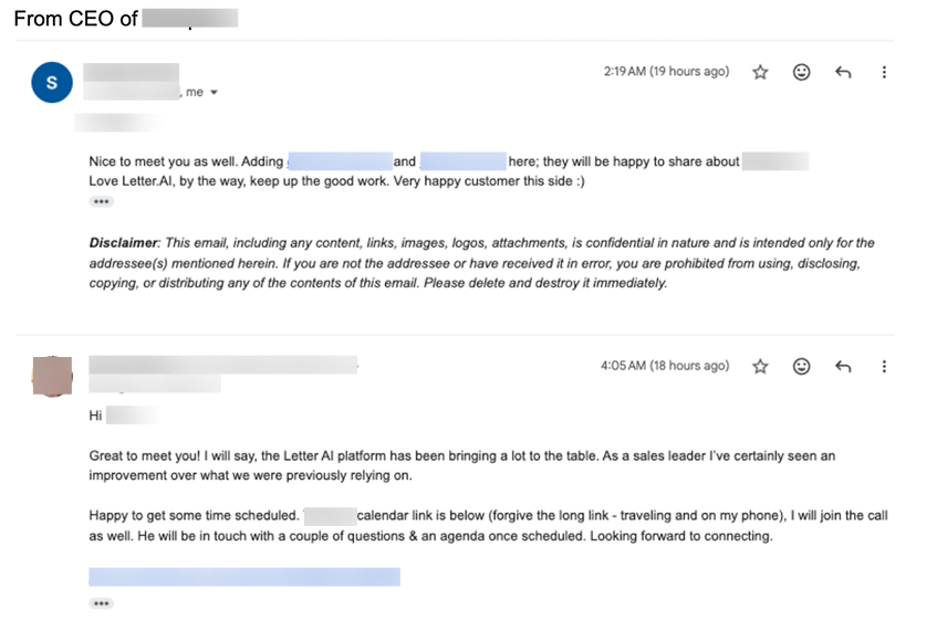 Message screenshot