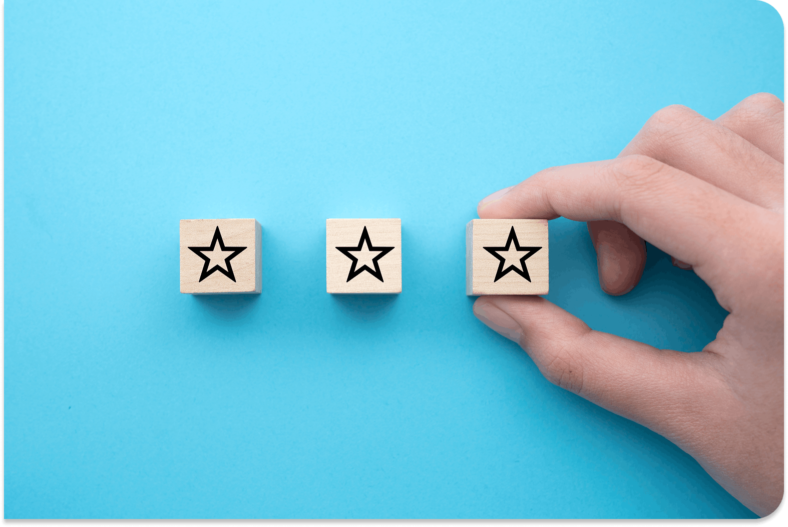 Wooden blocks with stars on them