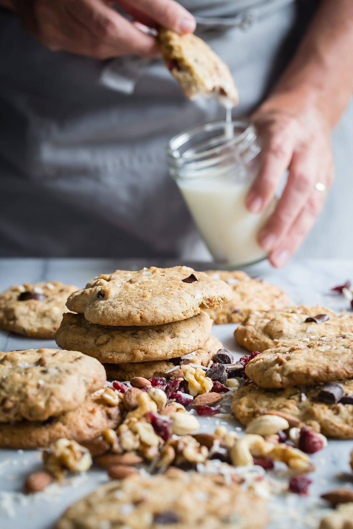 Easy Chocolate Trail Mix Cookies