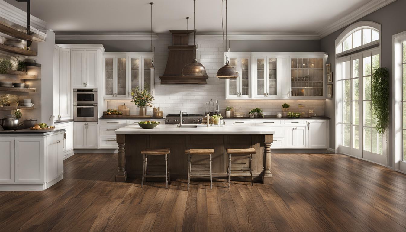 Modern Farmhouse Chic: Distressed Wood Floors in Kitchens