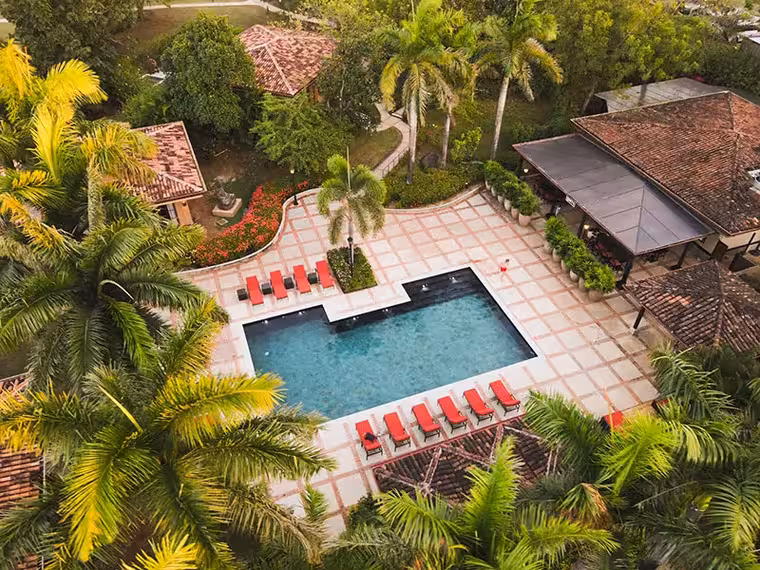 A vacation hero image showcasing Rythmia with vibrant surroundings.