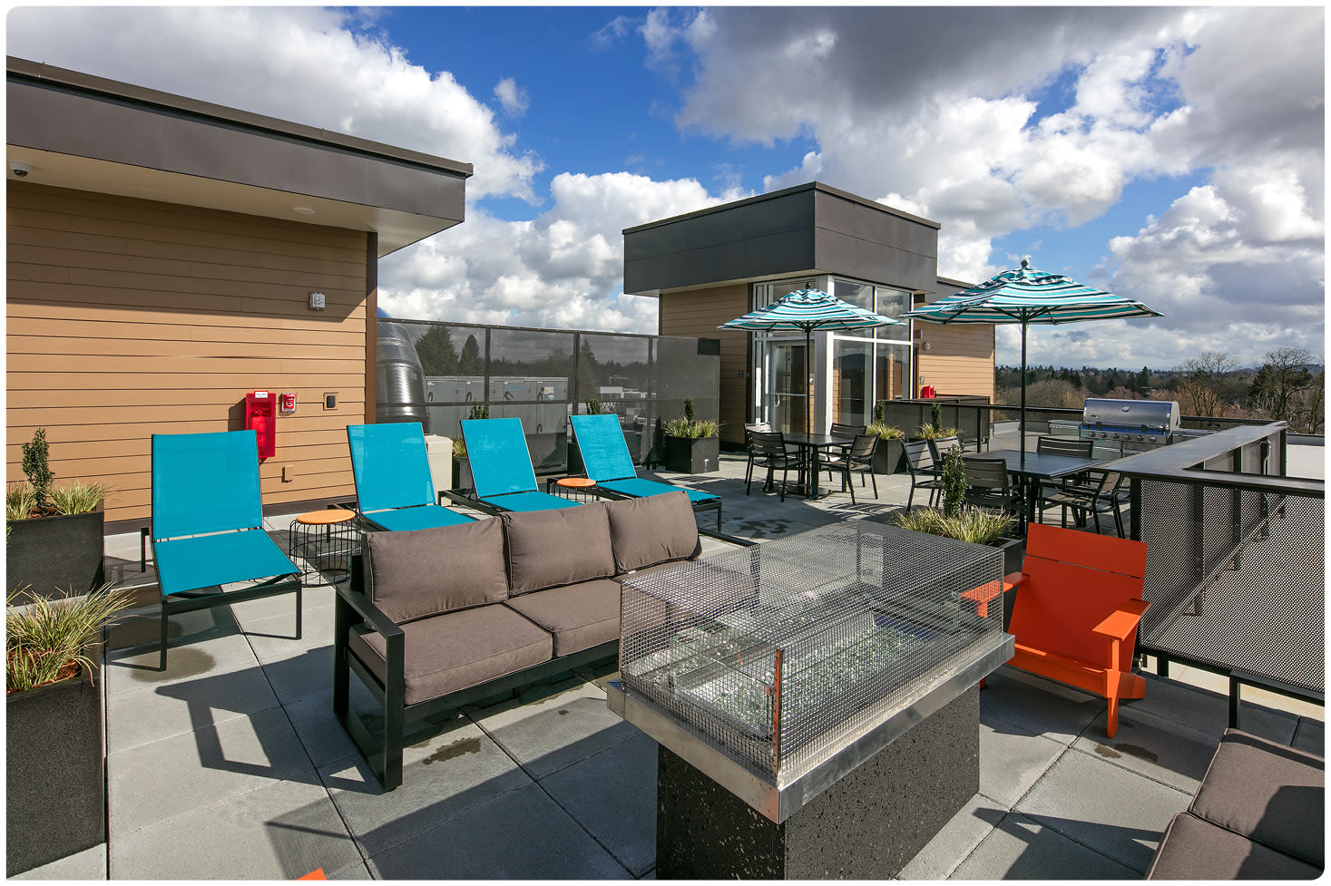 Apartment Complex Rooftop Common Area