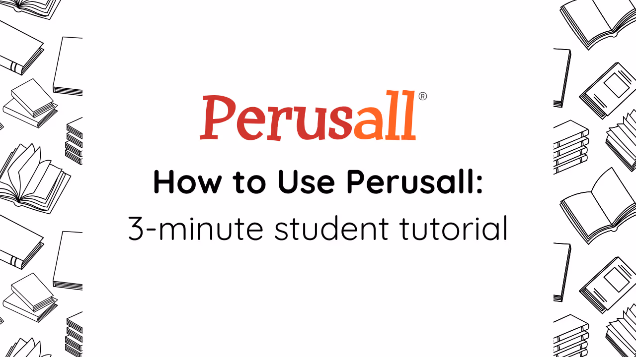 Clickable graphic for 'Social Learning Tools for Students: How to Comment in Perusall' with a 'Watch now' play button, highlighting the Perusall logo and the hashtag #SocialLearning.