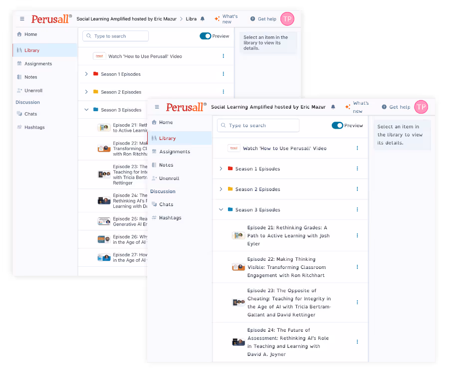 Side by side images of what Perusall looks like with Open Dyslexic Font and without. Designed for easier readability for students with dyslexia.