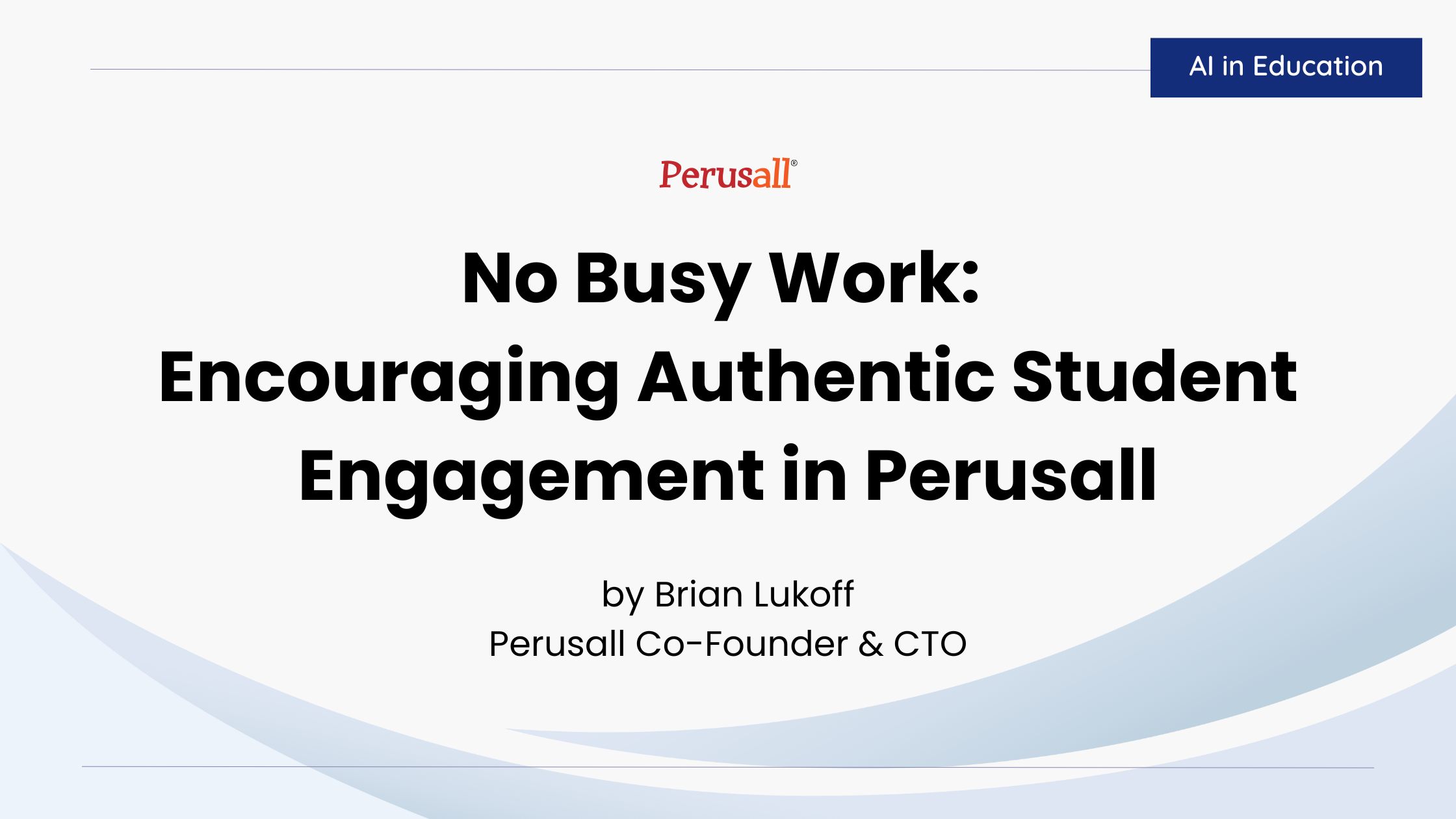 Image of posted blog post on Perusall's blog
