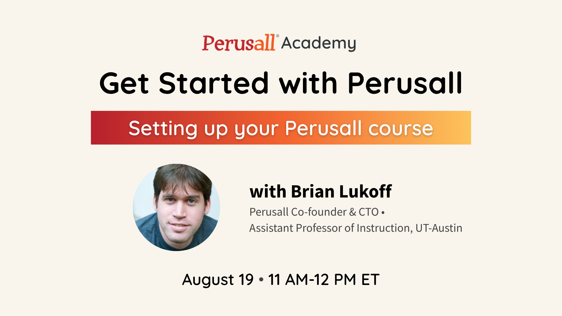 Perusall Academy: Getting Started with Perusall led by Brian Lukoff