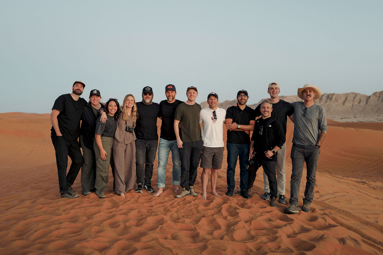 Team picture in Saudi Arabia desert