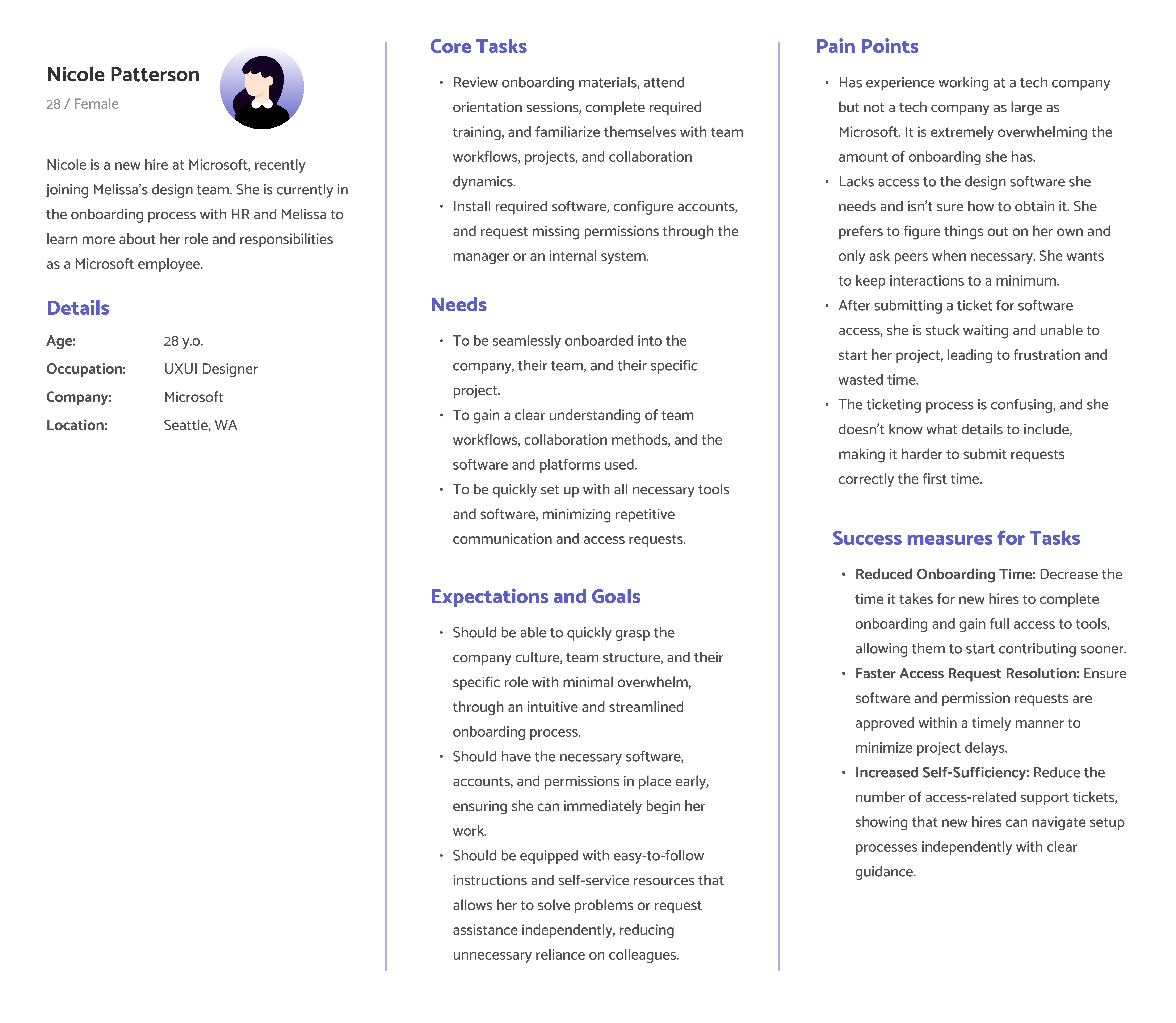 new hire persona