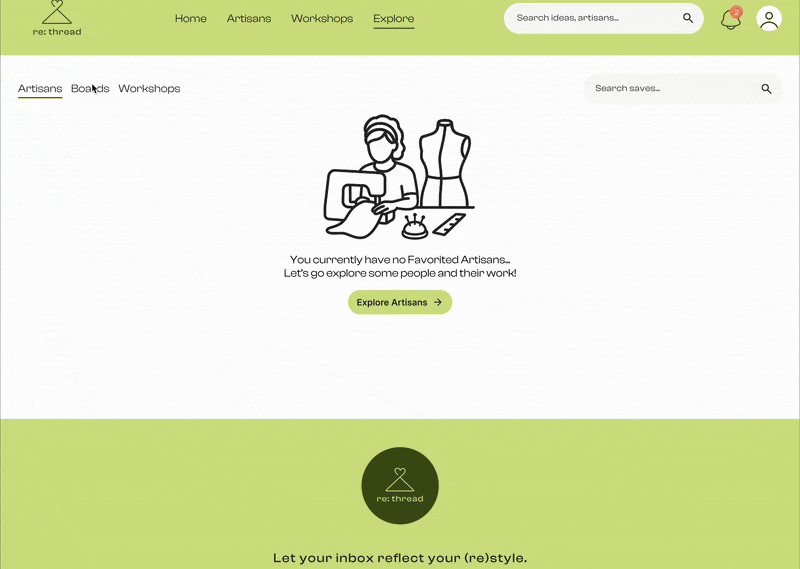 Gif of creating a moodboard