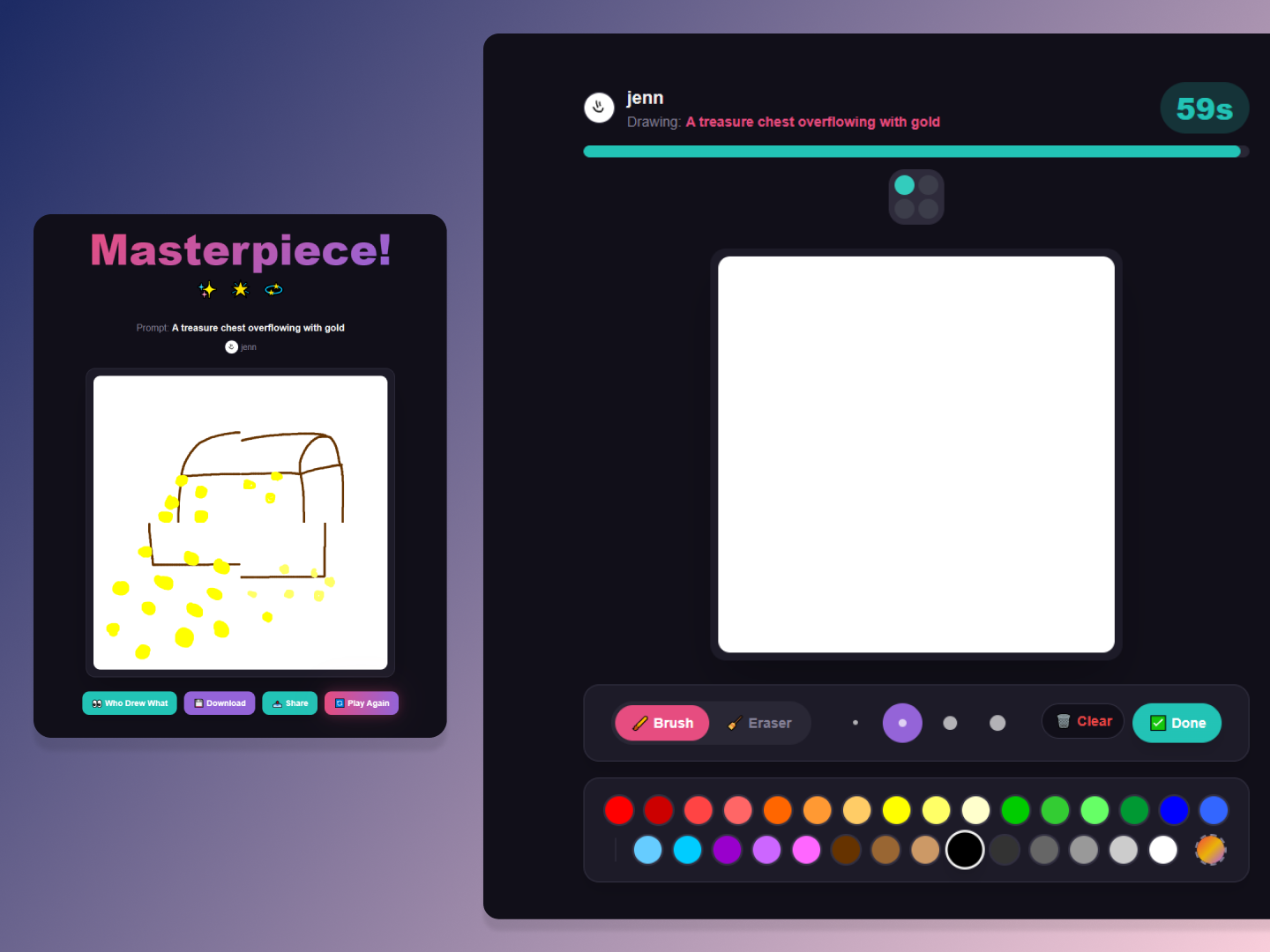 screenshot of 'showcase' its a tool with a canvas for the hero visual