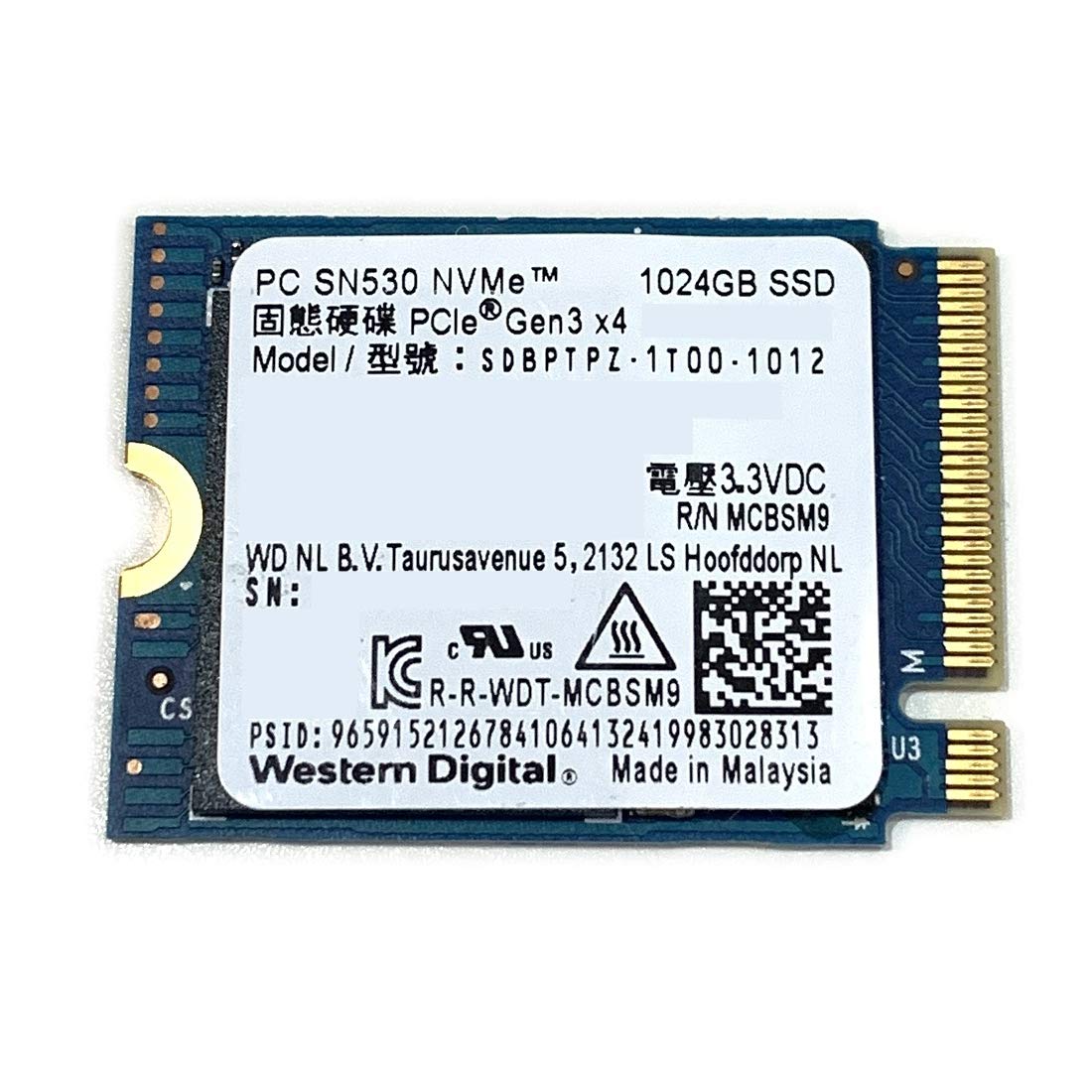Western Digital 1TB SSD PC SN530 M.2 2230 picture