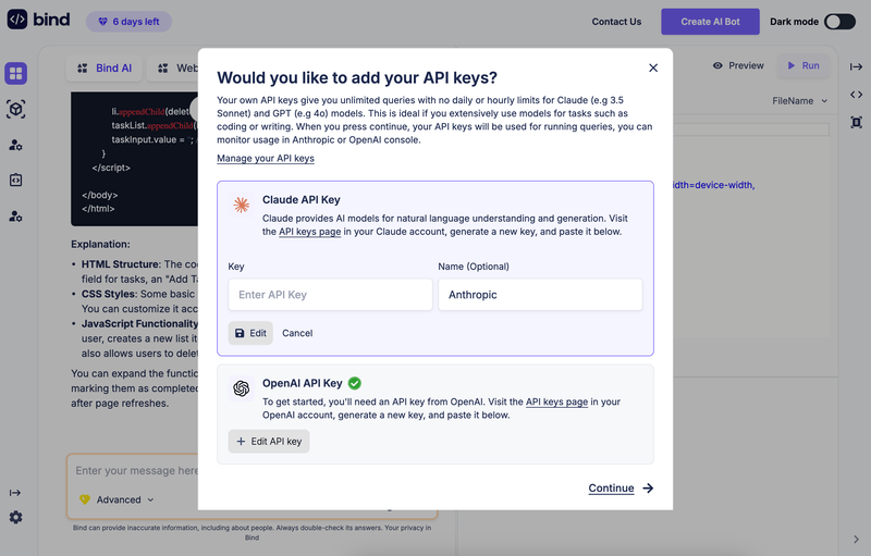 Use Claude AI with your API key