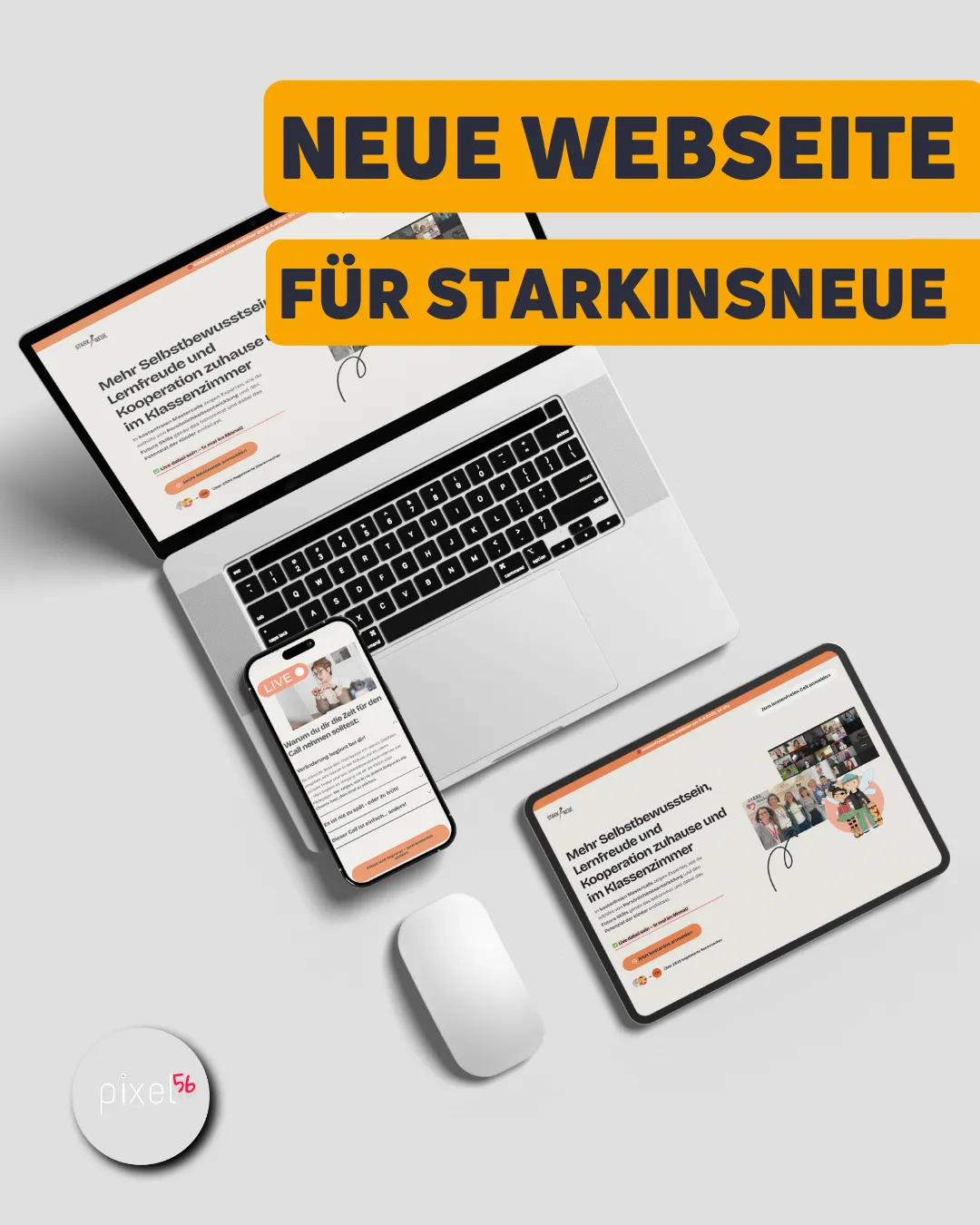 webdesign für starkinsneue GmbH von pixel56-mockup laptop mit branding vom kunden