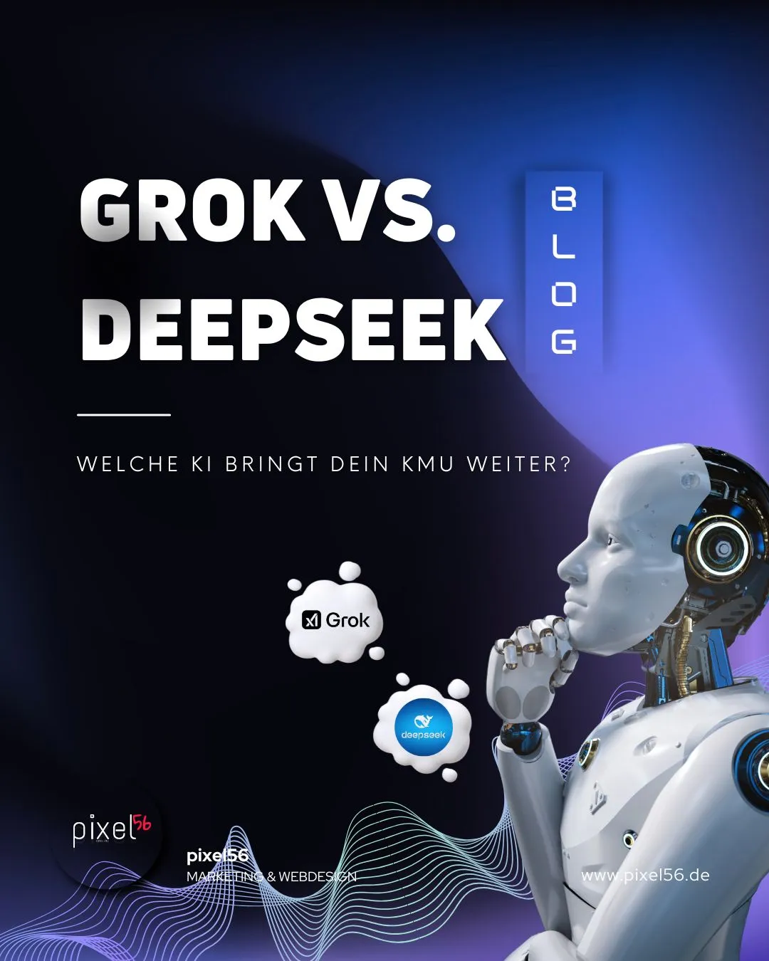Ki Grok vs deepseek instagram post von pixel56-marketingagentur Koblenz und meta ads