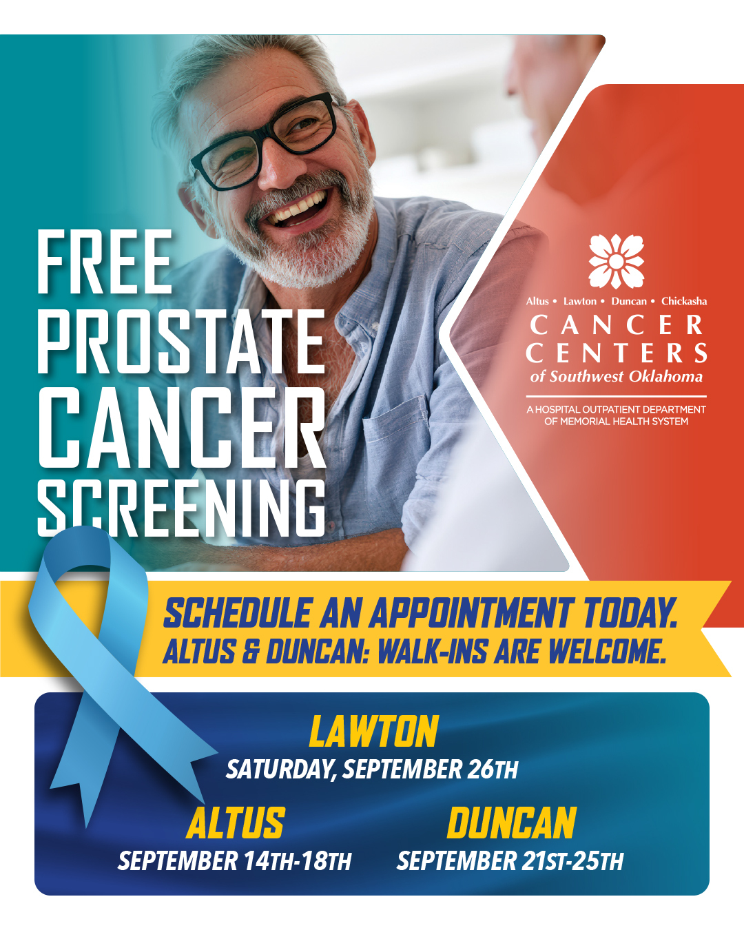 Free Prostate Cancer Screenings - Lawton, Altus, Duncan