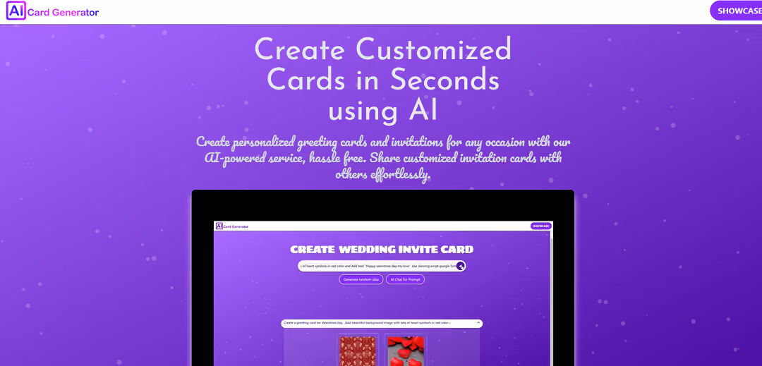 Discover the AI Card Generator, a user-friendly online tool powered by artificial intelligence, designed to help you craft unique digital cards for any occasion.