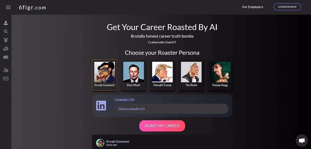 AI Roasts My Career is an innovative tool that offers honest feedback about career progression using an AI-powered system. It provides insights that HR departments and friends might shy away from discussing.