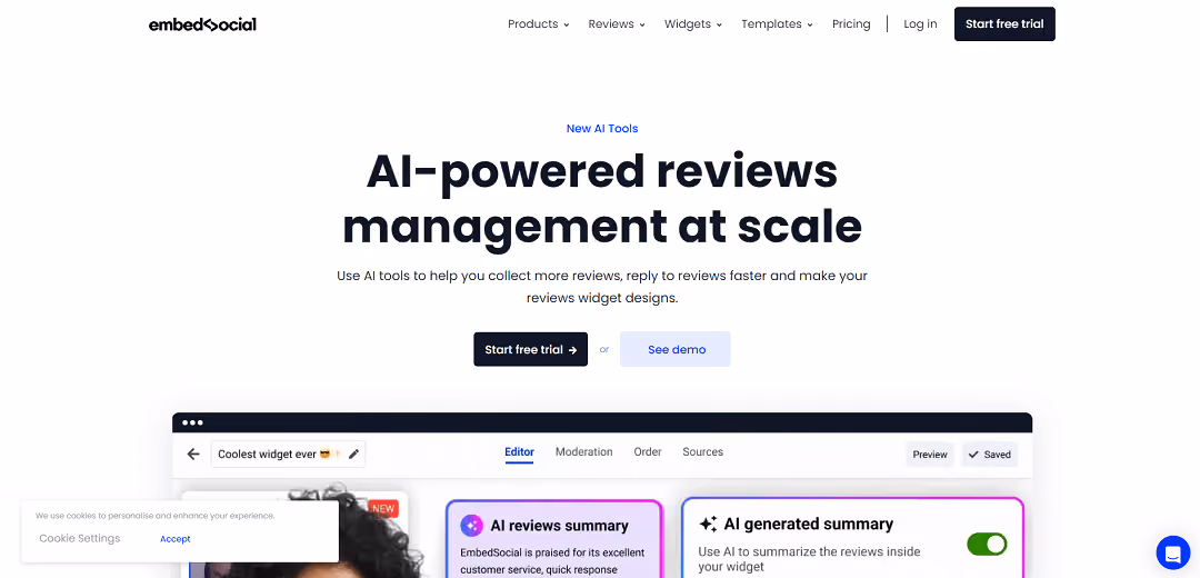 EmbedSocial's AI Reviews is a robust tool designed to simplify the management of reviews for businesses. This AI-powered solution not only helps in acquiring more reviews but also streamlines the process of responding to them.