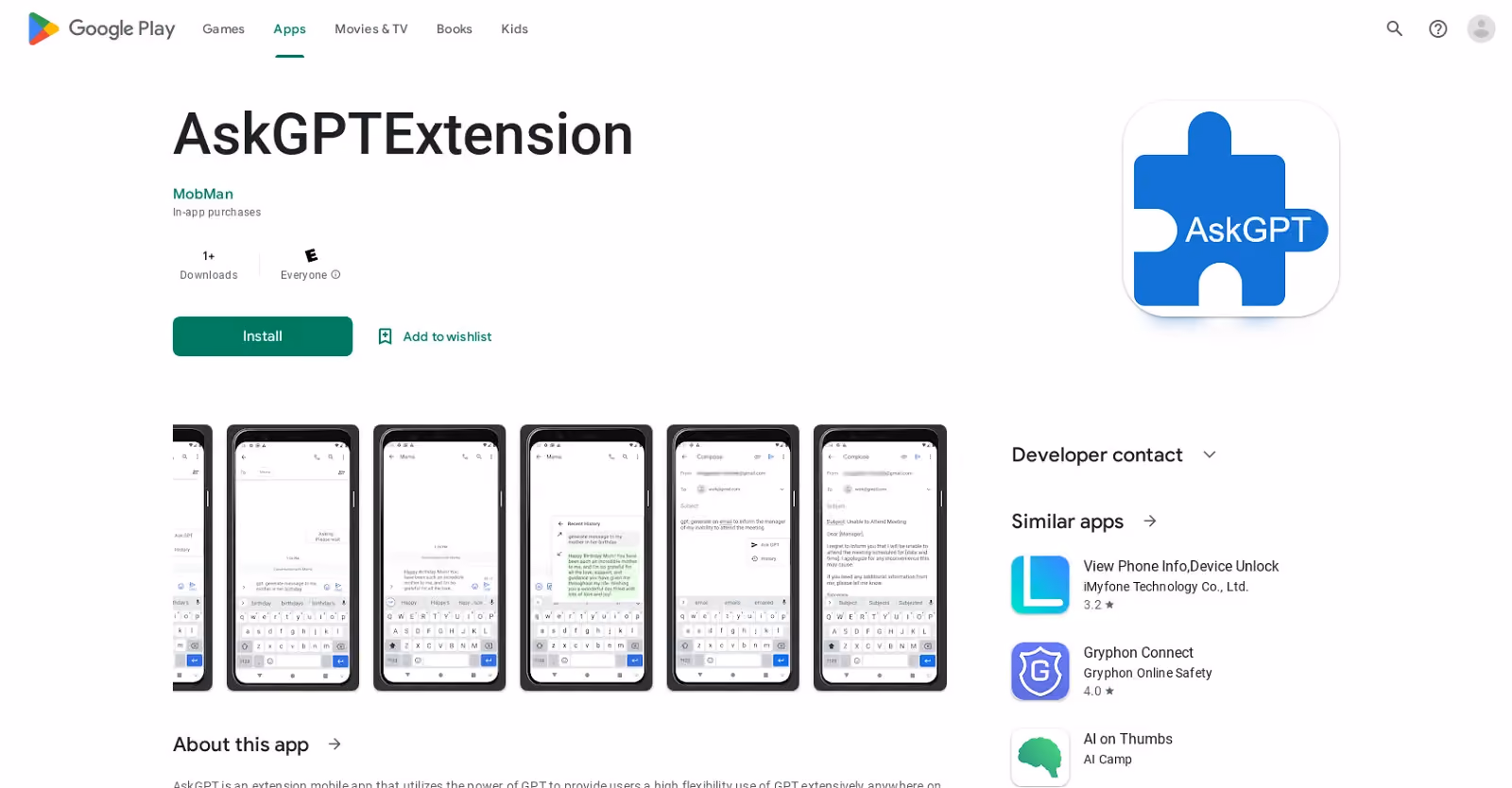 AskGPT is an extension mobile app that leverages the capabilities of GPT to offer users the ability to extensively utilize GPT on their smartphones with great flexibility.