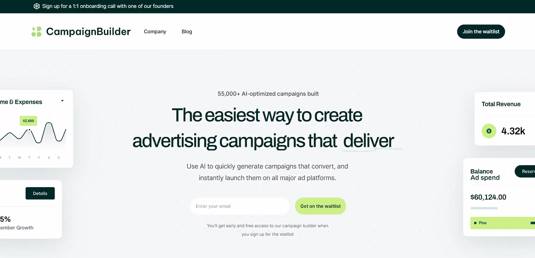 CampaignBuilder.AI is an advanced AI tool designed for marketers of all skill levels. It simplifies the process of creating highly optimized ad campaigns, allowing users to generate multiple campaigns and launch them effortlessly on major ad platforms.