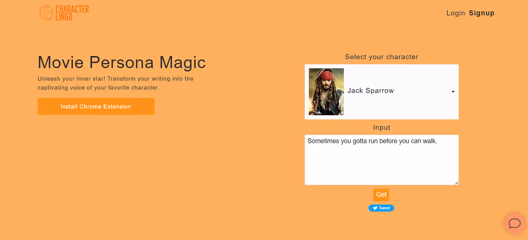 Character Lingo is an innovative AI tool designed for writers, content creators, and marketers to inject the unique voices of popular movie or book characters into their text. Users can select from a roster of beloved characters like Jack Sparrow, Yoda, Iron Man, and Batman.