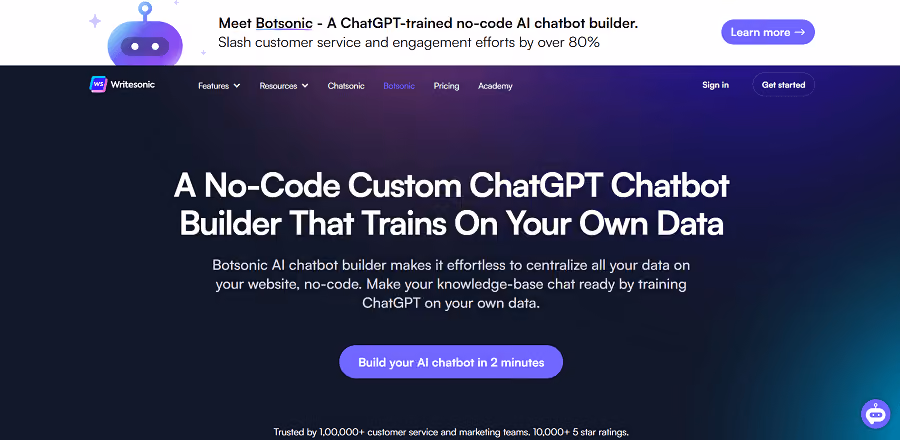 ChatSonic is an AI-powered chatbot that serves as an alternative to ChatGPT.