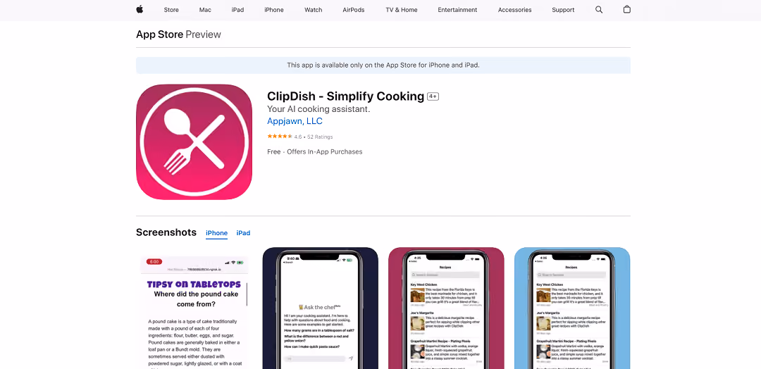 Experience revolutionary cooking with ClipDish, the ultimate recipe app featuring AI magic in your kitchen! Enjoy clutter-free recipe saving, no more distractions, just essential ingredients and instructions.
