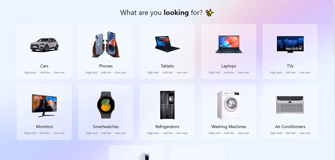 Coora AI is a user-friendly tool that simplifies product discovery and comparison across various categories, from cars and phones to gaming consoles and sex toys.