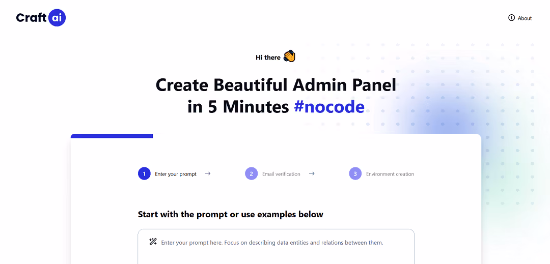CraftAI is an innovative Admin Panel Generator that strives to simplify the creation of attractive admin panels, completely bypassing the need for coding. It harnesses the power of Craftable PRO, an admin generator designed for Laravel, and is supercharged with OpenAI's GPT-4.