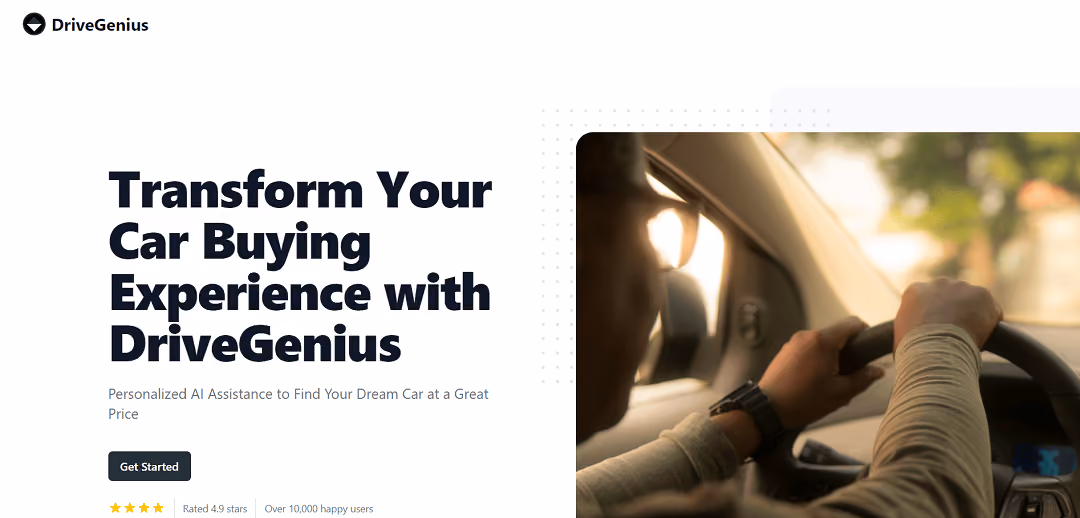 DriveGenius is an AI-powered assistant that helps users find their dream car at a great price. It analyzes car offers, identifies hidden savings, and provides personalized advice.