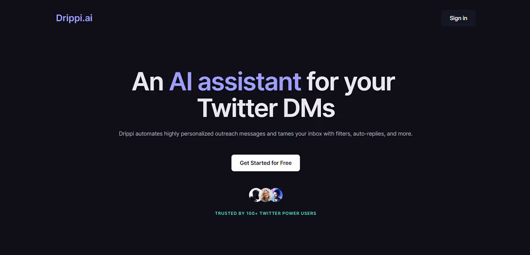 Drippi.ai is a powerful AI tool for automating personalized Twitter DM outreach messages and efficiently managing inboxes with filters and auto-replies.