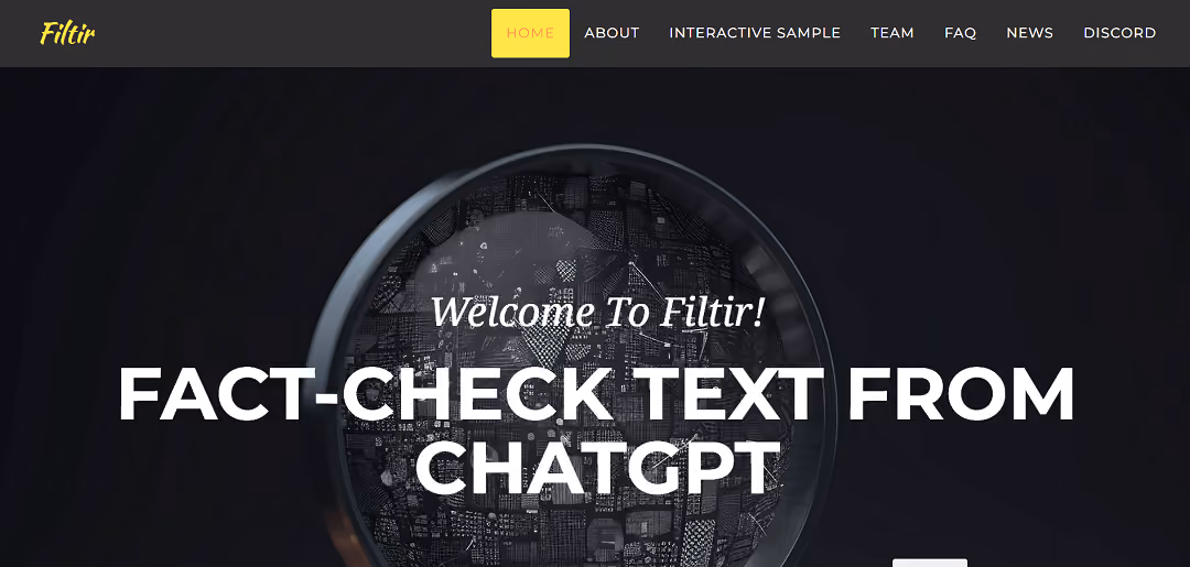 Filtir is an AI tool created to tackle the problem of inaccuracies in text produced by ChatGPT, a powerful writing tool that sometimes generates false claims.