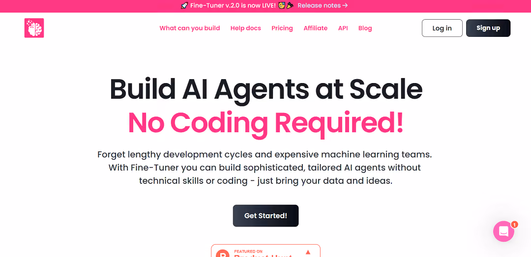 Fine-Tuner.ai is an AI tool that utilizes cutting-edge fine-tuning technology to improve NLP models.