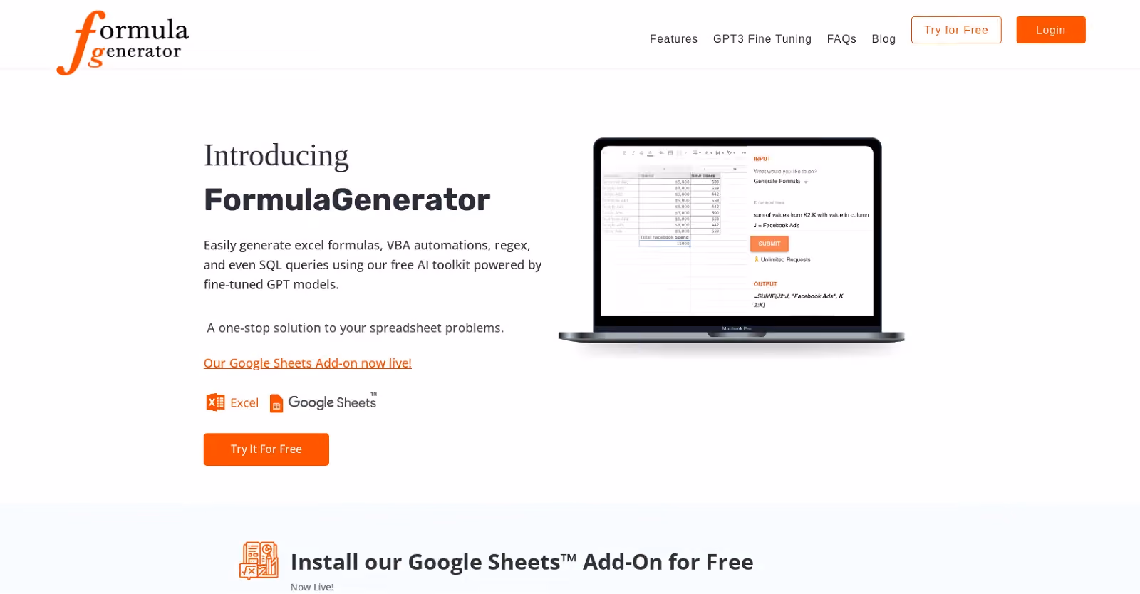 FormulaGenerator is an AI-powered software that simplifies creating and understanding complex Excel formulas and automations.