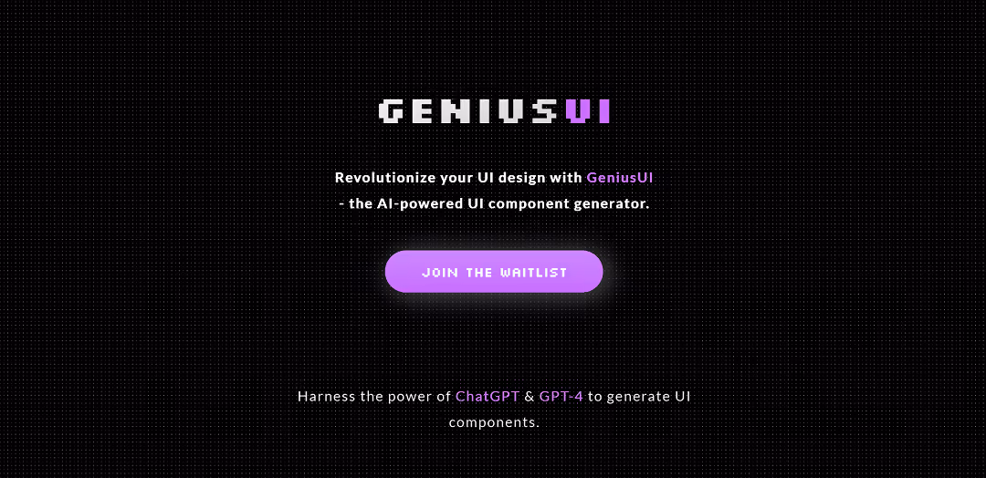 Meet GeniusUI, the revolutionary AI-powered tool designed to empower UI designers with time-saving and visually stunning UI components.