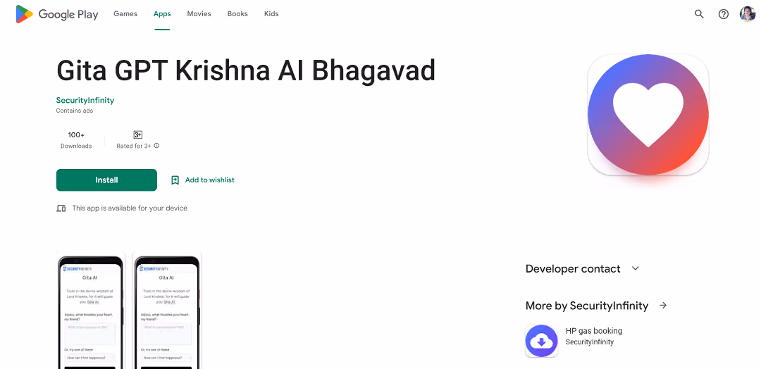 Gita GPT Krishna AI Bhagavad is a unique AI-powered application that allows individuals to explore the profound teachings of the Bhagavad Gita and the wisdom of Lord Krishna.
